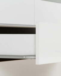 Seconique Nevada Mirrored 2 Door 1 Drawer Wardrobe White Gloss - thumbnail 7