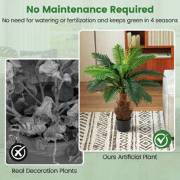 Gainoom Artificial Cycas Tree 106 Cm Palm Paradise Plant W/ Wide Stable Pot - thumbnail 7