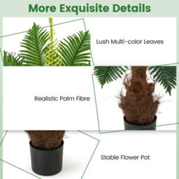 Gainoom Artificial Cycas Tree 106 Cm Palm Paradise Plant W/ Wide Stable Pot - thumbnail 9