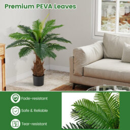 Gainoom Artificial Cycas Tree 106 Cm Palm Paradise Plant W/ Wide Stable Pot - thumbnail 6