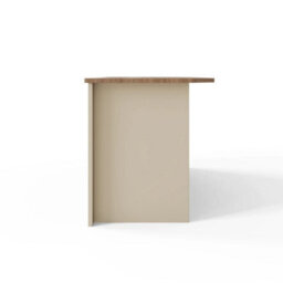 Corner Tv Stand 2-Drawer Cream Oak - thumbnail 3