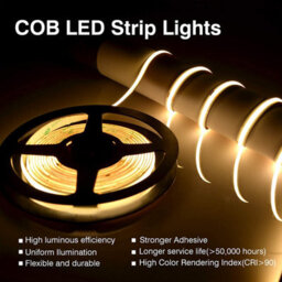 Ener-J 5 Meters, 12V Cob Led Strip Lights 4000K (Power Supply Not Included) - thumbnail 4