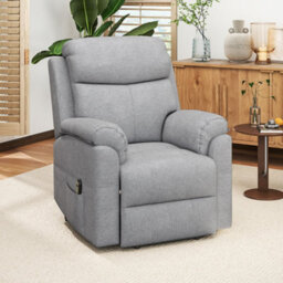 Homcom Power Lift Chair Electric Riser With Remote And Massage, Grey - thumbnail 8