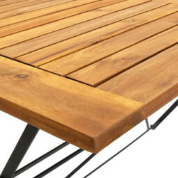 Walplus 5 Piece Folding Outdoor Dining Set Solid Acacia Wood - thumbnail 8