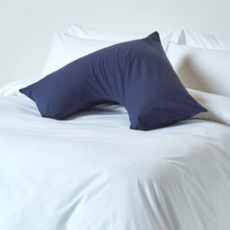 Homescapes Navy Blue Egyptian Cotton V Shaped Pillowcase 200 Tc - thumbnail 2