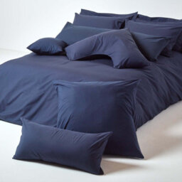 Homescapes Navy Blue Egyptian Cotton V Shaped Pillowcase 200 Tc - thumbnail 5