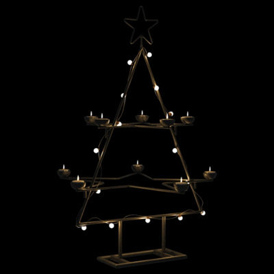 Berkfield Metal Christmas Tree For Decoration Black 75 Cm - image 1