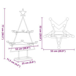 Berkfield Metal Christmas Tree For Decoration Black 75 Cm - thumbnail 8