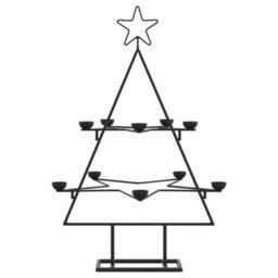 Berkfield Metal Christmas Tree For Decoration Black 75 Cm - thumbnail 4