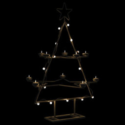 Berkfield Metal Christmas Tree For Decoration Black 75 Cm - thumbnail 1