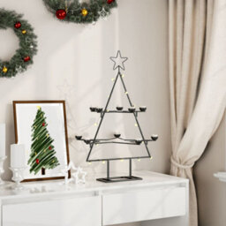 Berkfield Metal Christmas Tree For Decoration Black 75 Cm - thumbnail 3