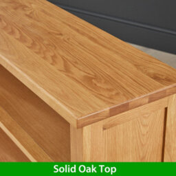 The Furniture Market London Oak Low Wide 2 Shelf Bookcase - thumbnail 6