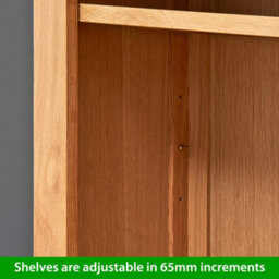 The Furniture Market London Oak Low Wide 2 Shelf Bookcase - thumbnail 5