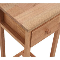 Berkfield Side Table With Drawer 25X25X60Cm Solid Wood Walnut - thumbnail 7