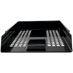 Q-Connect Plastic Letter Tray - Black - thumbnail 3