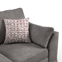 Furnishings For Less UK Hilliard Fullback Fabric 2 Seater Sofa Grey - thumbnail 4