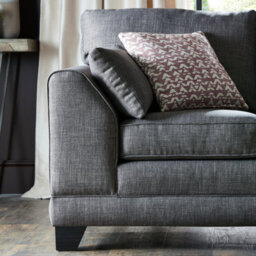 Furnishings For Less UK Hilliard Fullback Fabric 2 Seater Sofa Grey - thumbnail 5
