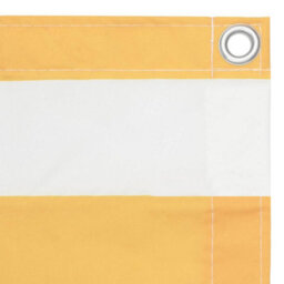 Berkfield Balcony Screen White And Yellow 75X600 Cm Oxford Fabric - thumbnail 2