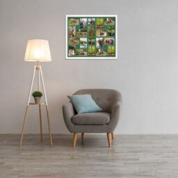 AK Frames 80X70Cm White Modern Multi Photo Frame With Emerald Mount - Holds 20 Apertures (18X) 6X4, (2X) 4X4 Photos - thumbnail 3