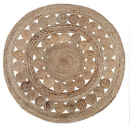Second Nature Online Gherana Circle Rug Jute In Flat Weave Round Design / 150 Cm Diameter - thumbnail 1