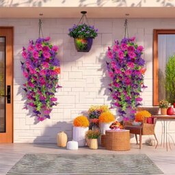 Artificial Hanging Flowers, Artificial Flowers For Hanging Vines, Outdoor Trailing Artificial Plant - thumbnail 2