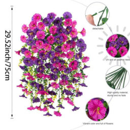 Artificial Hanging Flowers, Artificial Flowers For Hanging Vines, Outdoor Trailing Artificial Plant - thumbnail 7