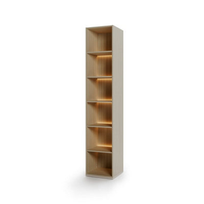 Arte Charlie 10 Bookcase 46 Cm In Cashmere - Slim Display Storage With Optional Glass Front - image 1