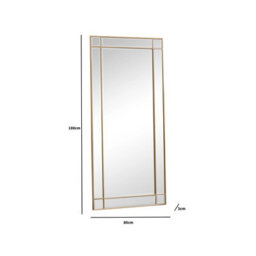 Melody Maison Large Gold Framed Art Deco Wall / Leaner Mirror 80Cm X 180Cm - thumbnail 8