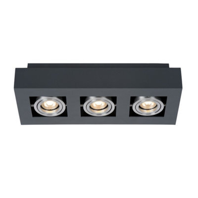 Luminosa Lighting Luminosa Modern Surface Mounted Black Aluminum 3 Light , Gu10