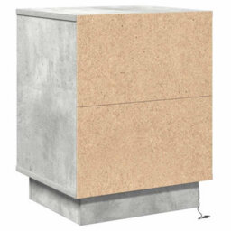 Berkfield Bedside Cabinet With Led Lights Concrete Grey 39X34.5X50 Cm - thumbnail 8