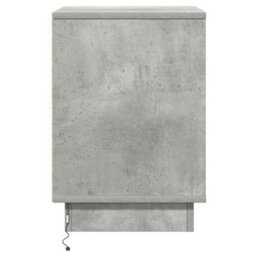 Berkfield Bedside Cabinet With Led Lights Concrete Grey 39X34.5X50 Cm - thumbnail 7