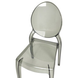 Wyld And Coco Novaline Black Transparent Polycarbonate Dining Chairs Set Of 4 - Gloss Finish, No Assembly Required - thumbnail 6