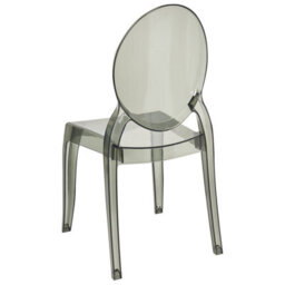 Wyld And Coco Novaline Black Transparent Polycarbonate Dining Chairs Set Of 4 - Gloss Finish, No Assembly Required - thumbnail 5