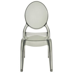 Wyld And Coco Novaline Black Transparent Polycarbonate Dining Chairs Set Of 4 - Gloss Finish, No Assembly Required - thumbnail 1