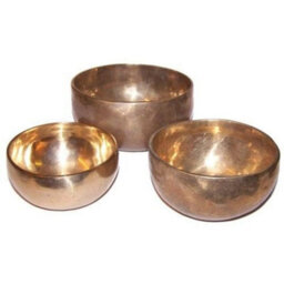 Set Of 3 Handmade Brass Singing Bowls For Meditation & Healing - thumbnail 2