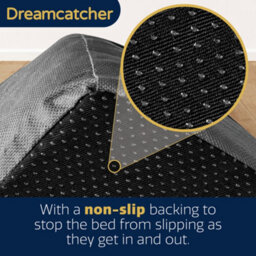 Dreamcatcher Grey Extra Large Plus Dog Bed Orthopaedic Shredded Memory Foam Fleece Sleeping Area, Non Slip Base, Washable Cover - thumbnail 5