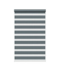 Slate Grey Day & Night Zebra Roller Blind (165Cm Drop) - 180Cm - thumbnail 1