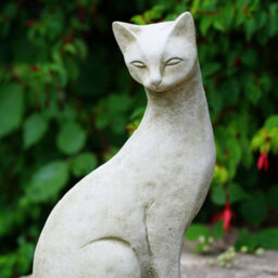 Burgess Siamese Cat A Stone Statue Animal Kitten British Made Sculpture Outdoor Pet Garden Ornament - thumbnail 2