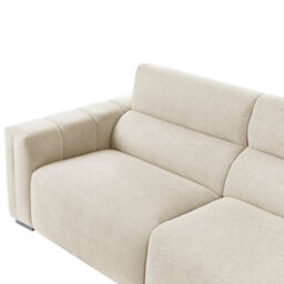 Beliani Sofa 3 Seater Fauskan Fabric Light Beige - thumbnail 8