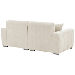 Beliani Sofa 3 Seater Fauskan Fabric Light Beige - thumbnail 5