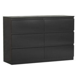 Lassic Vida Designs Denver Black 6 Drawer Chest (H)770mm (W)1200mm (D)400mm - thumbnail 7