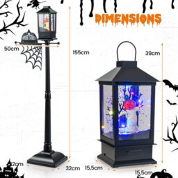 Gainoom 155 Cm Black Halloween Lamp Post Sound-Activated Indoor Stree Lamp - thumbnail 2