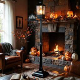 Gainoom 155 Cm Black Halloween Lamp Post Sound-Activated Indoor Stree Lamp - thumbnail 5