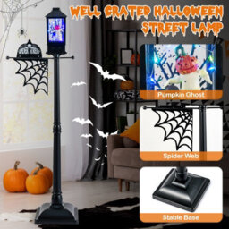 Gainoom 155 Cm Black Halloween Lamp Post Sound-Activated Indoor Stree Lamp - thumbnail 6