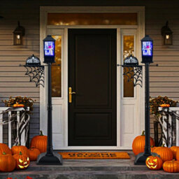 Gainoom 155 Cm Black Halloween Lamp Post Sound-Activated Indoor Stree Lamp - thumbnail 4