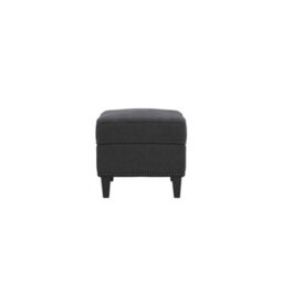 LPD Atticus Anthracite Footstool With Comfort Seat & Black Wood Legs Pack Of 1 - thumbnail 3