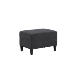 LPD Atticus Anthracite Footstool With Comfort Seat & Black Wood Legs Pack Of 1 - thumbnail 2