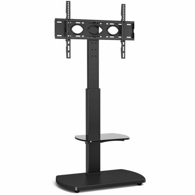Floor Pedestal Tv Stand Upto 55Inch Tv Black - image 1