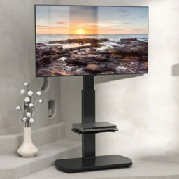 Floor Pedestal Tv Stand Upto 55Inch Tv Black - thumbnail 4