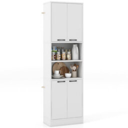 Costway 190Cm Tall Kitchen Pantry Cabinet Freestanding Cupboard With Doors & Shelves - thumbnail 2